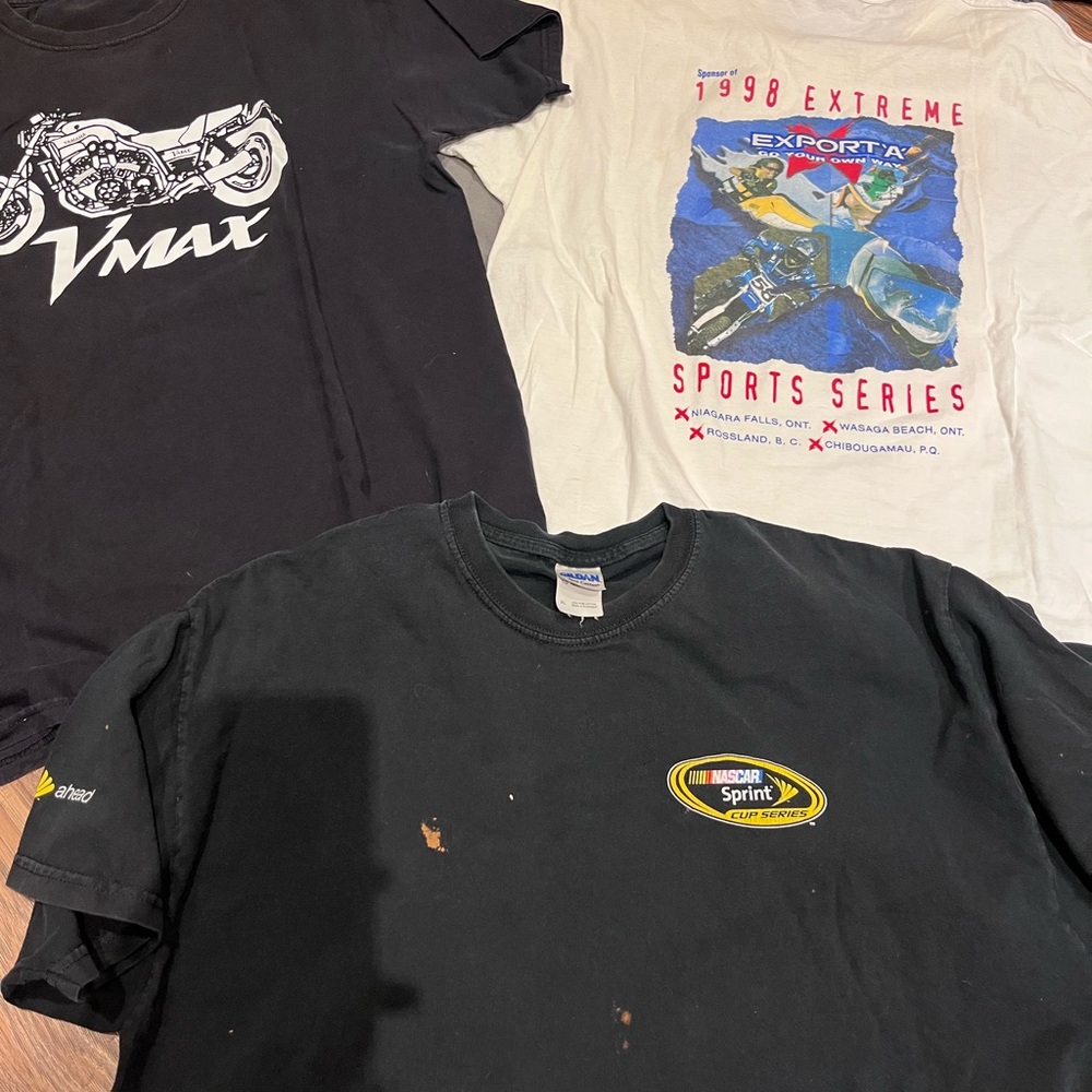 Vintage Racing Bundle 90’s y2k Lot Distressed Tees x4 L/XL - Picture 2 of 6